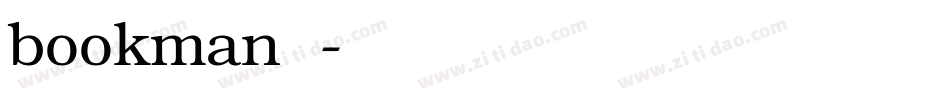 bookman字体字体转换