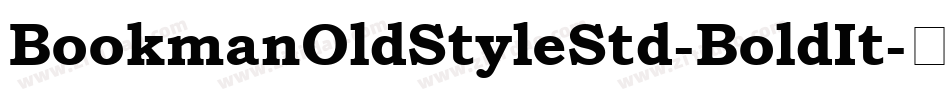 BookmanOldStyleStd-BoldIt字体转换