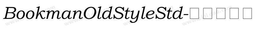 BookmanOldStyleStd字体转换