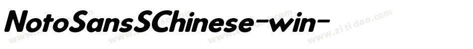 NotoSansSChinese-win字体转换