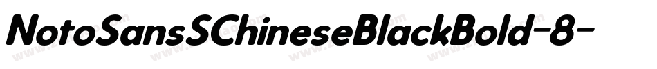 NotoSansSChineseBlackBold-8字体转换