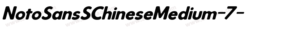 NotoSansSChineseMedium-7字体转换