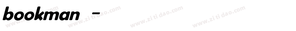 bookman字体字体转换