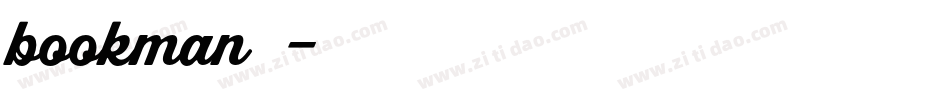 bookman字体字体转换