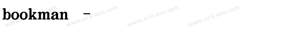bookman字体字体转换
