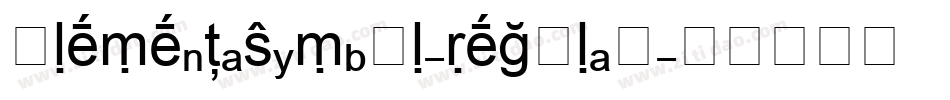 ElementaSymbol-Regular字体转换