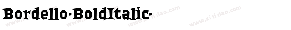 Bordello-BoldItalic字体转换