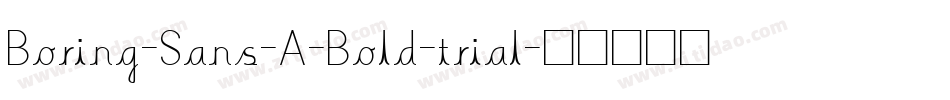 Boring-Sans-A-Bold-trial字体转换