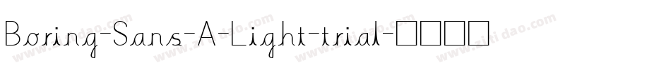 Boring-Sans-A-Light-trial字体转换