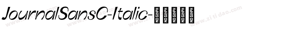 JournalSansC-Italic字体转换
