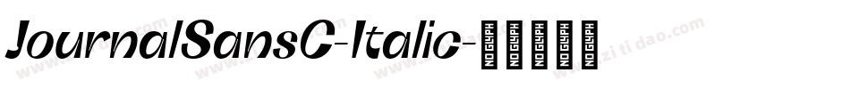 JournalSansC-Italic字体转换