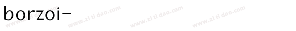 borzoi字体转换