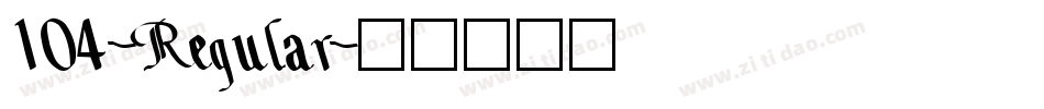 104-Regular字体转换