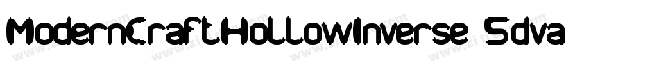 ModernCraftHollowInverse-5dva字体转换
