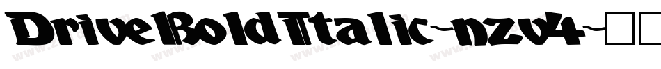 DriveBoldItalic-nzv4字体转换