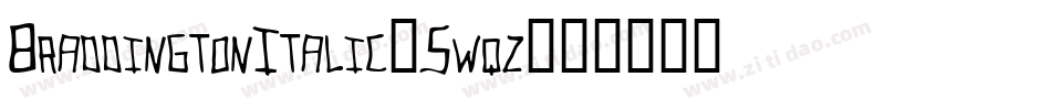 BraddingtonItalic-5wqz字体转换