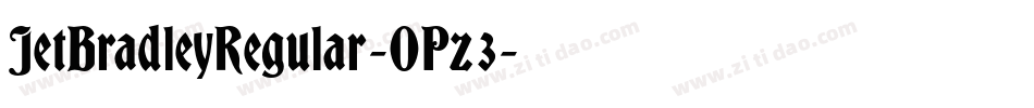 JetBradleyRegular-OPz3字体转换