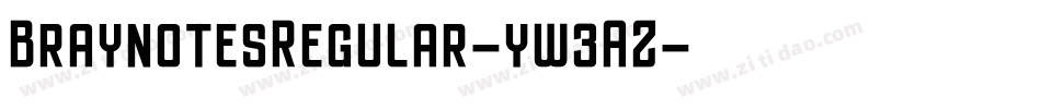 BraynotesRegular-yw3AZ字体转换