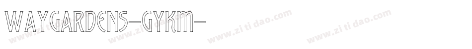 WayGardens-GyKm字体转换