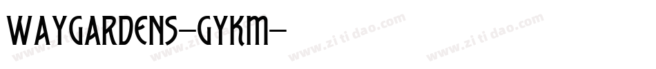 WayGardens-GyKm字体转换
