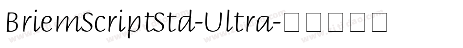 BriemScriptStd-Ultra字体转换