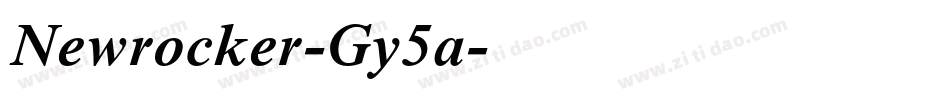 Newrocker-Gy5a字体转换