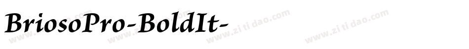 BriosoPro-BoldIt字体转换