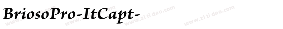 BriosoPro-ItCapt字体转换
