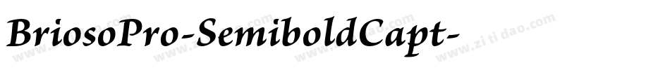 BriosoPro-SemiboldCapt字体转换