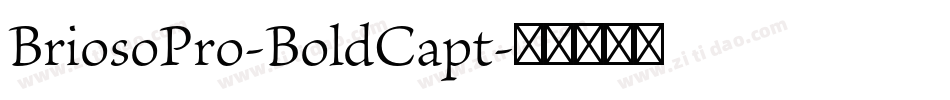 BriosoPro-BoldCapt字体转换