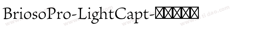 BriosoPro-LightCapt字体转换