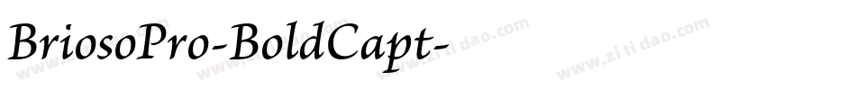 BriosoPro-BoldCapt字体转换