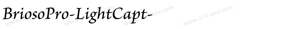 BriosoPro-LightCapt字体转换