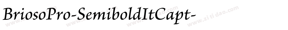 BriosoPro-SemiboldItCapt字体转换