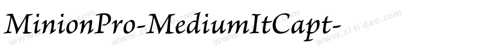 MinionPro-MediumItCapt字体转换