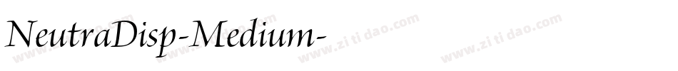 NeutraDisp-Medium字体转换
