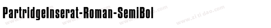 PartridgeInserat-Roman-SemiBold字体转换