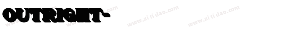 OUTRIGHT字体转换