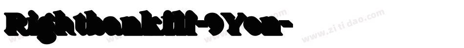 Rightbankflf-9Yon字体转换