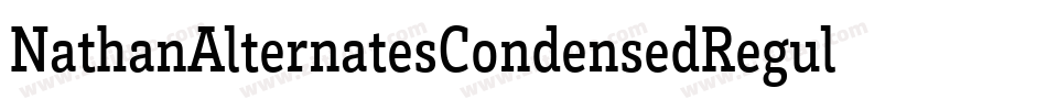 NathanAlternatesCondensedRegular-q0A6字体转换