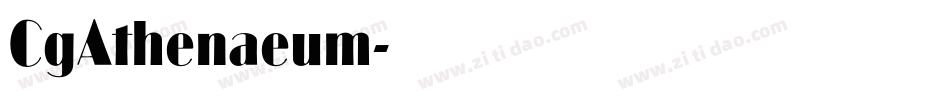 CgAthenaeum字体转换