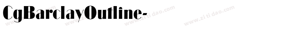 CgBarclayOutline字体转换