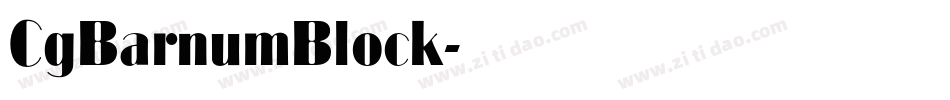 CgBarnumBlock字体转换
