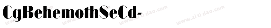 CgBehemothSeCd字体转换