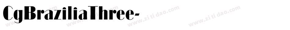 CgBraziliaThree字体转换