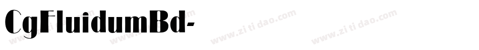 CgFluidumBd字体转换