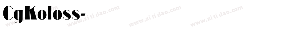 CgKoloss字体转换