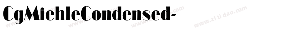 CgMiehleCondensed字体转换