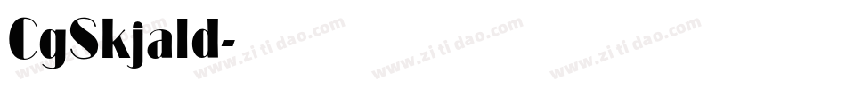 CgSkjald字体转换