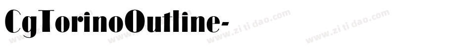 CgTorinoOutline字体转换